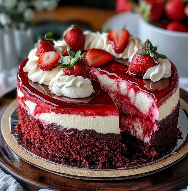 Red Velvet Strawberry Cheesecake