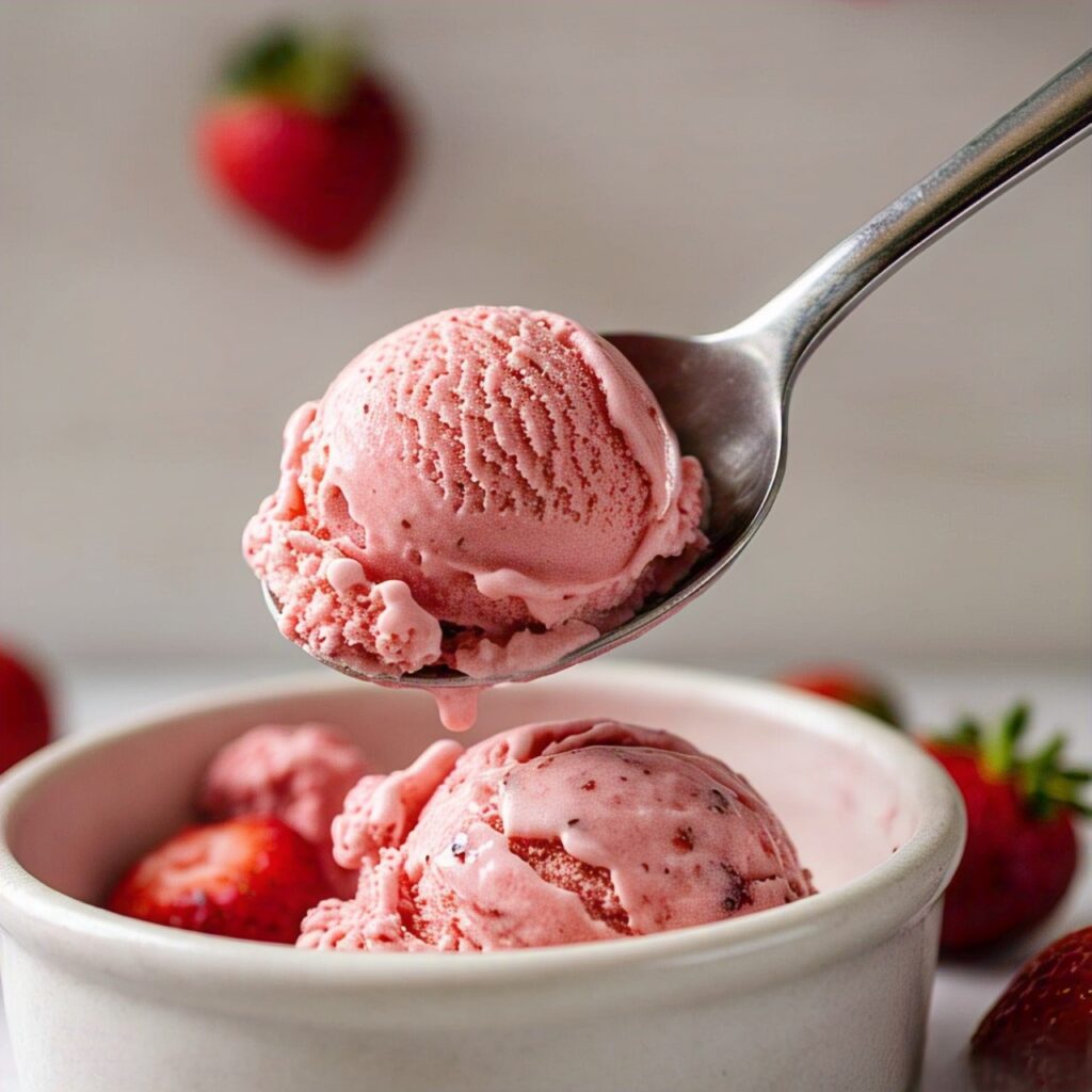 Homemade Strawberry Ice Cream