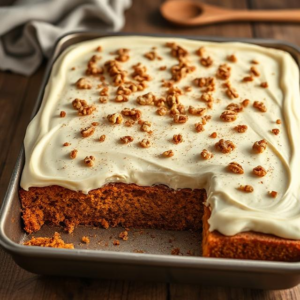 Super Moist Carrot Sheet Cake with Cream Cheese Frosting